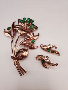 Iskin Sterling Vermeil Brooch Set